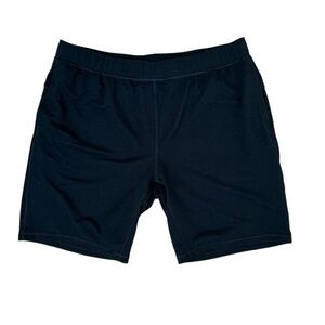 Apana Men’s XL Black Shorts Pockets Soft Comfy Elastic Waist Drawstring